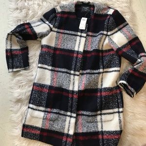 NEW AND NEVER WORN ABERCROMBIE & FITCH PLAID COAT